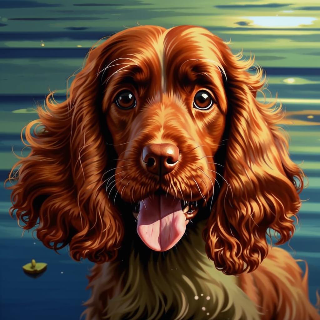 Ирландский водяной спаниель Внешность Ирландский водяной спаниель