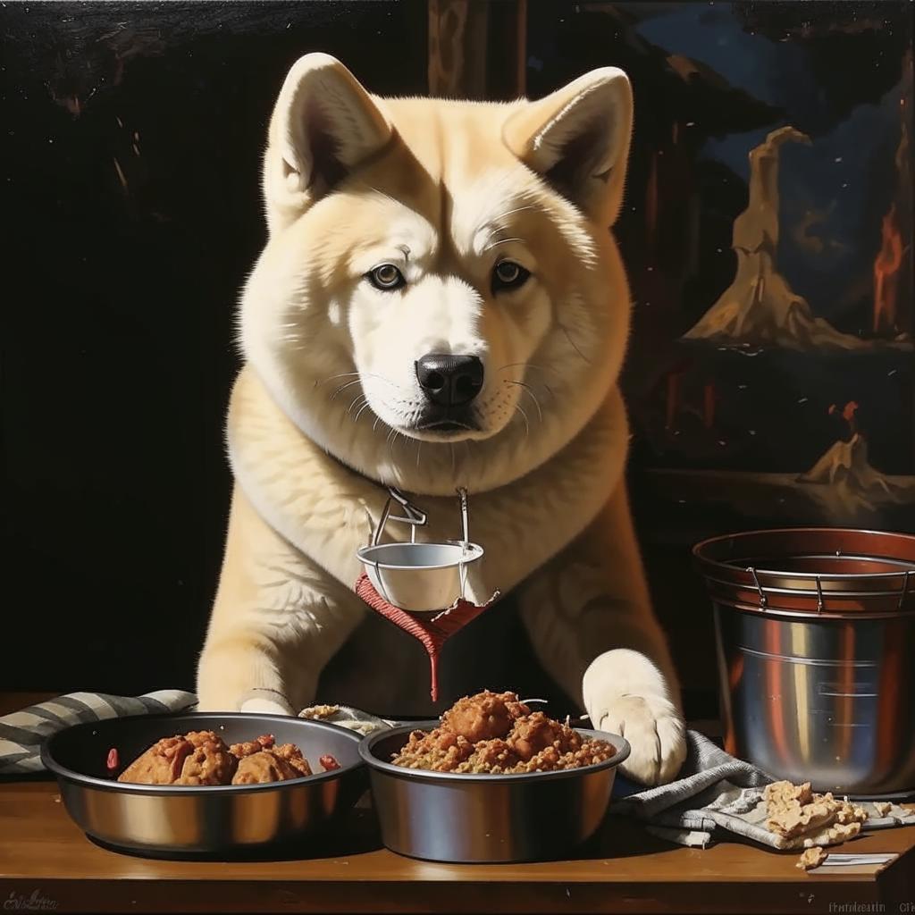 Американская акита Чем кормить